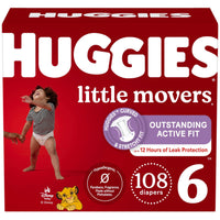 Huggies Size 5 Diapers, Little Movers Baby Diapers, Size 5 (27+ lbs), 132 Count (2 Packs of 66), Packaging May Vary - 7DAY'S