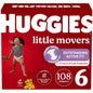 Huggies Size 5 Diapers, Little Movers Baby Diapers, Size 5 (27+ lbs), 132 Count (2 Packs of 66), Packaging May Vary - 7DAY'S