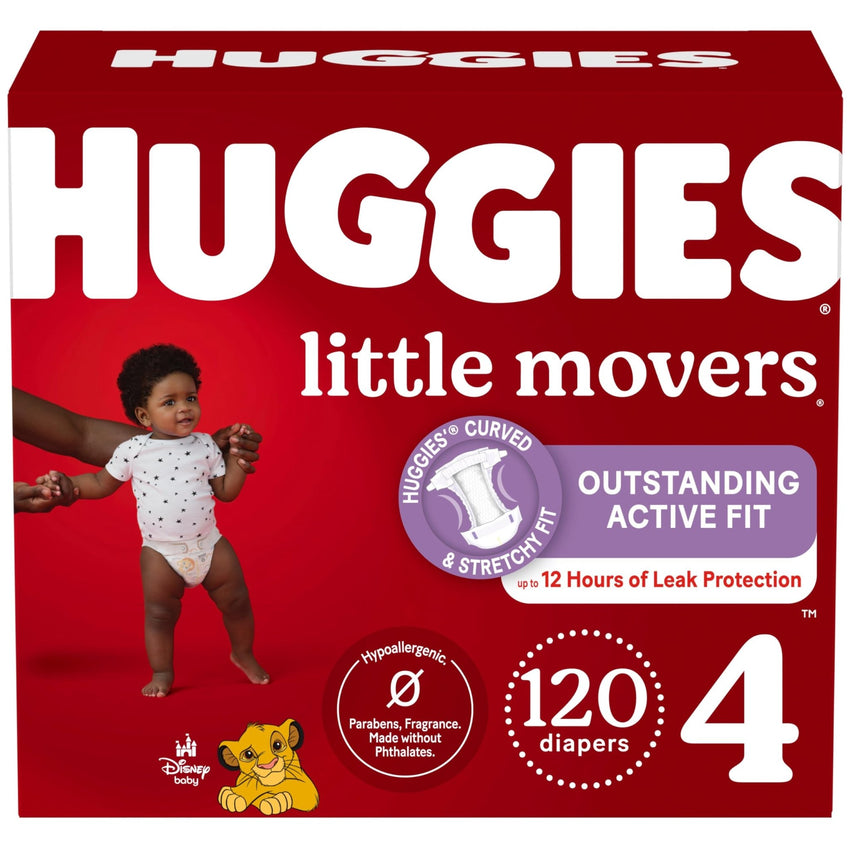 Huggies Size 5 Diapers, Little Movers Baby Diapers, Size 5 (27+ lbs), 132 Count (2 Packs of 66), Packaging May Vary - 7DAY'S