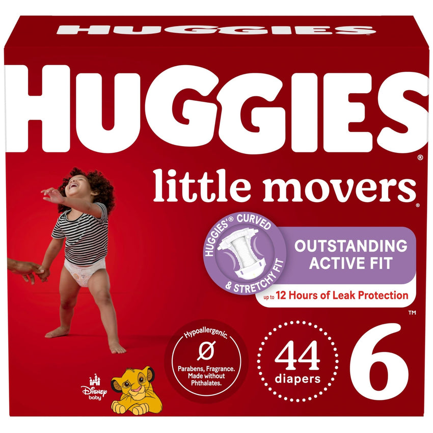 Huggies Size 5 Diapers, Little Movers Baby Diapers, Size 5 (27+ lbs), 132 Count (2 Packs of 66), Packaging May Vary - 7DAY'S