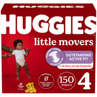 Huggies Size 5 Diapers, Little Movers Baby Diapers, Size 5 (27+ lbs), 132 Count (2 Packs of 66), Packaging May Vary - 7DAY'S