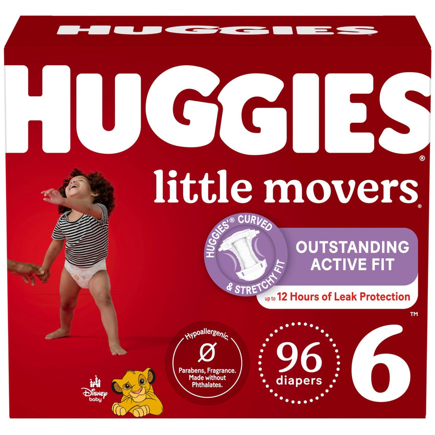 Huggies Size 5 Diapers, Little Movers Baby Diapers, Size 5 (27+ lbs), 132 Count (2 Packs of 66), Packaging May Vary - 7DAY'S