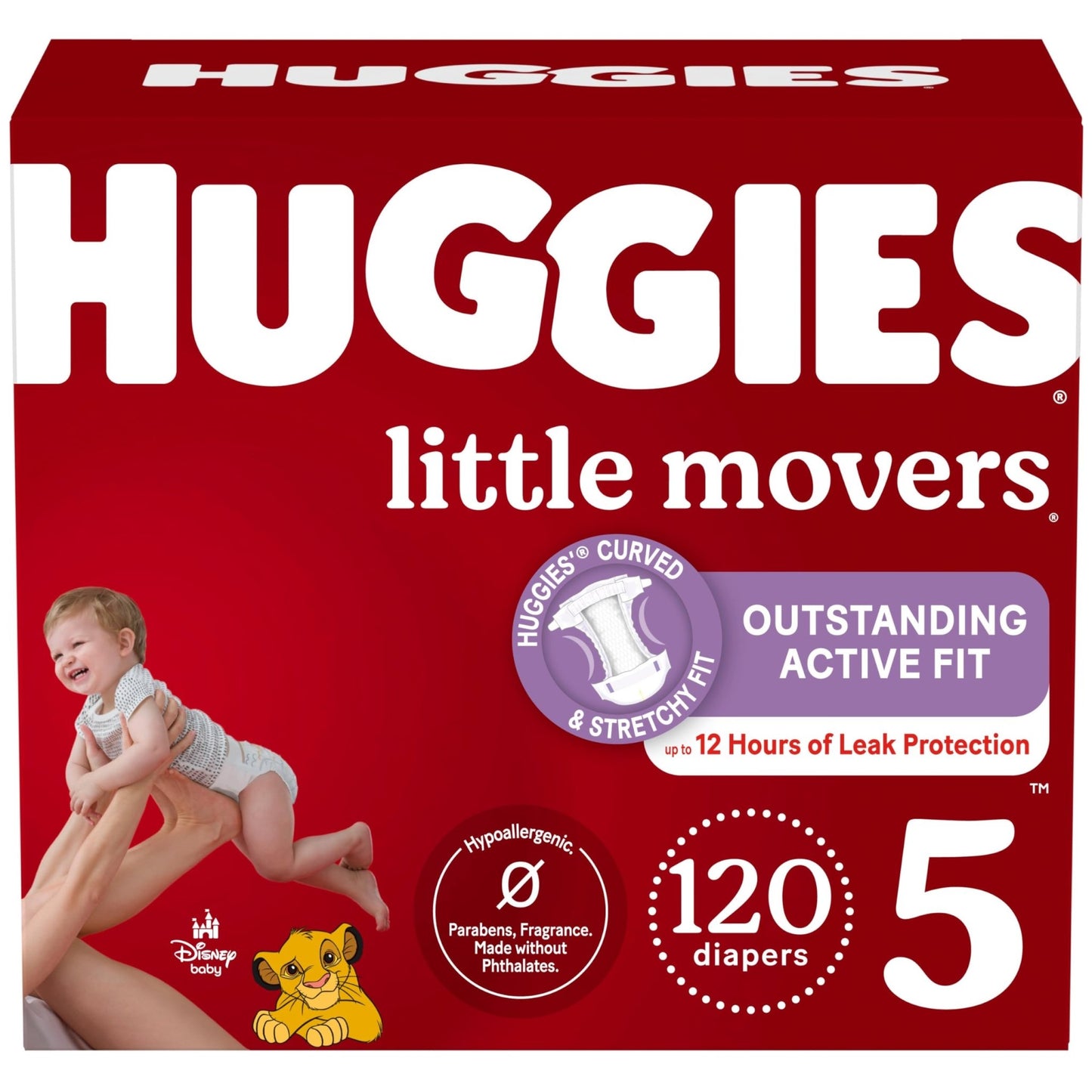 Huggies Size 5 Diapers, Little Movers Baby Diapers, Size 5 (27+ lbs), 132 Count (2 Packs of 66), Packaging May Vary - 7DAY'S