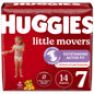 Huggies Size 5 Diapers, Little Movers Baby Diapers, Size 5 (27+ lbs), 132 Count (2 Packs of 66), Packaging May Vary - 7DAY'S