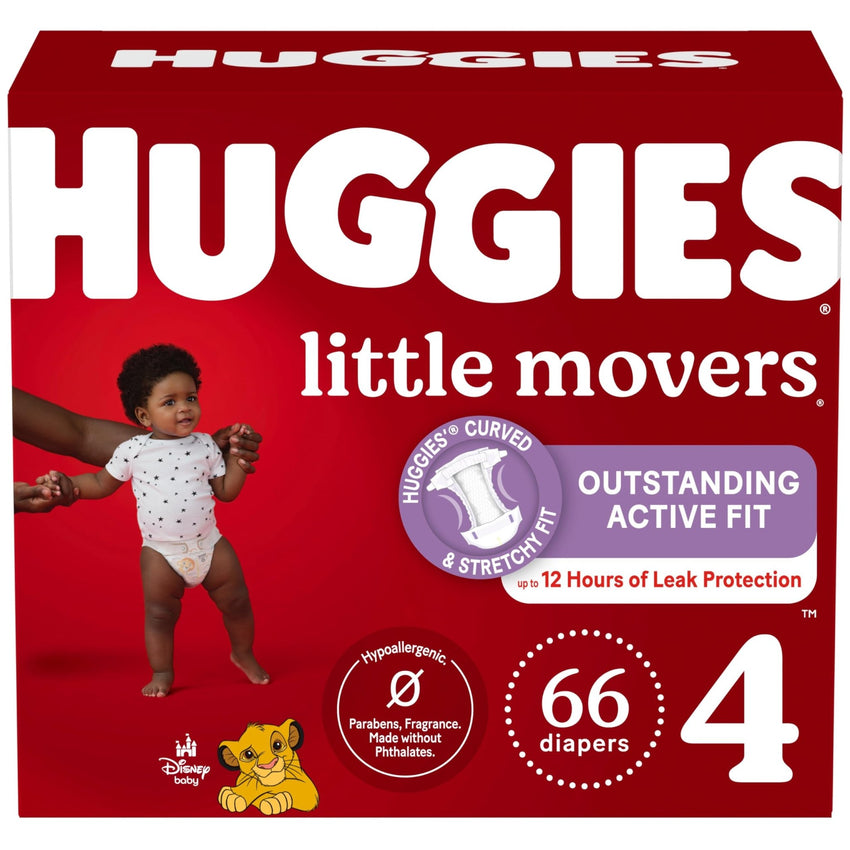 Huggies Size 5 Diapers, Little Movers Baby Diapers, Size 5 (27+ lbs), 132 Count (2 Packs of 66), Packaging May Vary - 7DAY'S