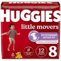Huggies Size 5 Diapers, Little Movers Baby Diapers, Size 5 (27+ lbs), 132 Count (2 Packs of 66), Packaging May Vary - 7DAY'S