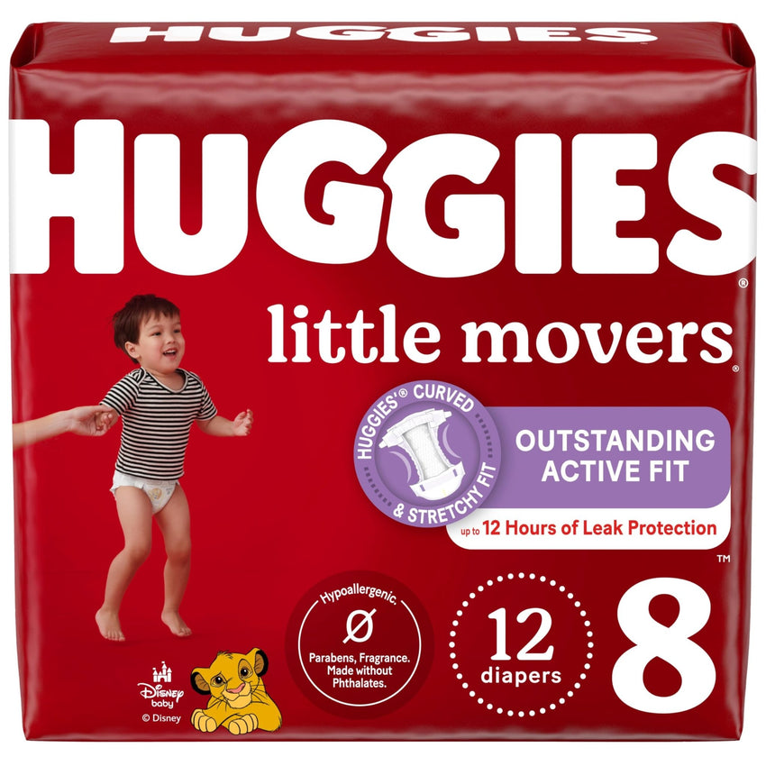 Huggies Size 5 Diapers, Little Movers Baby Diapers, Size 5 (27+ lbs), 132 Count (2 Packs of 66), Packaging May Vary - 7DAY'S
