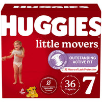 Huggies Size 5 Diapers, Little Movers Baby Diapers, Size 5 (27+ lbs), 132 Count (2 Packs of 66), Packaging May Vary - 7DAY'S