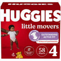 Huggies Size 5 Diapers, Little Movers Baby Diapers, Size 5 (27+ lbs), 132 Count (2 Packs of 66), Packaging May Vary - 7DAY'S