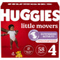 Huggies Size 5 Diapers, Little Movers Baby Diapers, Size 5 (27+ lbs), 132 Count (2 Packs of 66), Packaging May Vary - 7DAY'S