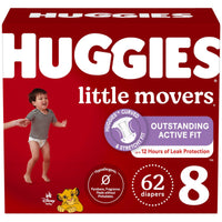 Huggies Size 5 Diapers, Little Movers Baby Diapers, Size 5 (27+ lbs), 132 Count (2 Packs of 66), Packaging May Vary - 7DAY'S