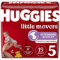Huggies Size 5 Diapers, Little Movers Baby Diapers, Size 5 (27+ lbs), 132 Count (2 Packs of 66), Packaging May Vary - 7DAY'S