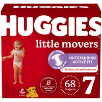 Huggies Size 5 Diapers, Little Movers Baby Diapers, Size 5 (27+ lbs), 132 Count (2 Packs of 66), Packaging May Vary - 7DAY'S