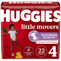Huggies Size 5 Diapers, Little Movers Baby Diapers, Size 5 (27+ lbs), 132 Count (2 Packs of 66), Packaging May Vary - 7DAY'S