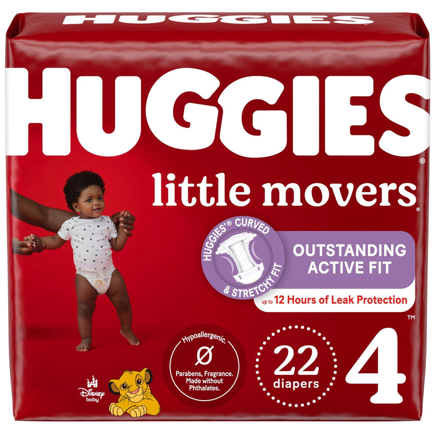 Huggies Size 5 Diapers, Little Movers Baby Diapers, Size 5 (27+ lbs), 132 Count (2 Packs of 66), Packaging May Vary - 7DAY'S