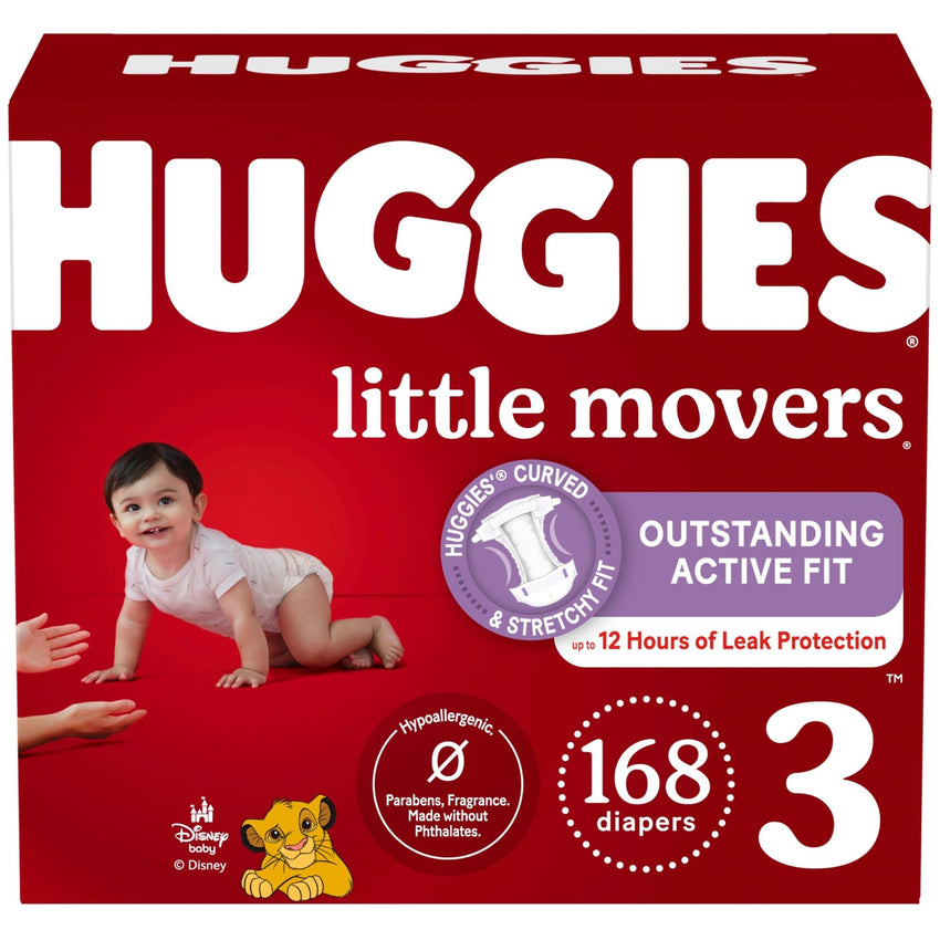 Huggies Size 5 Diapers, Little Movers Baby Diapers, Size 5 (27+ lbs), 132 Count (2 Packs of 66), Packaging May Vary - 7DAY'S