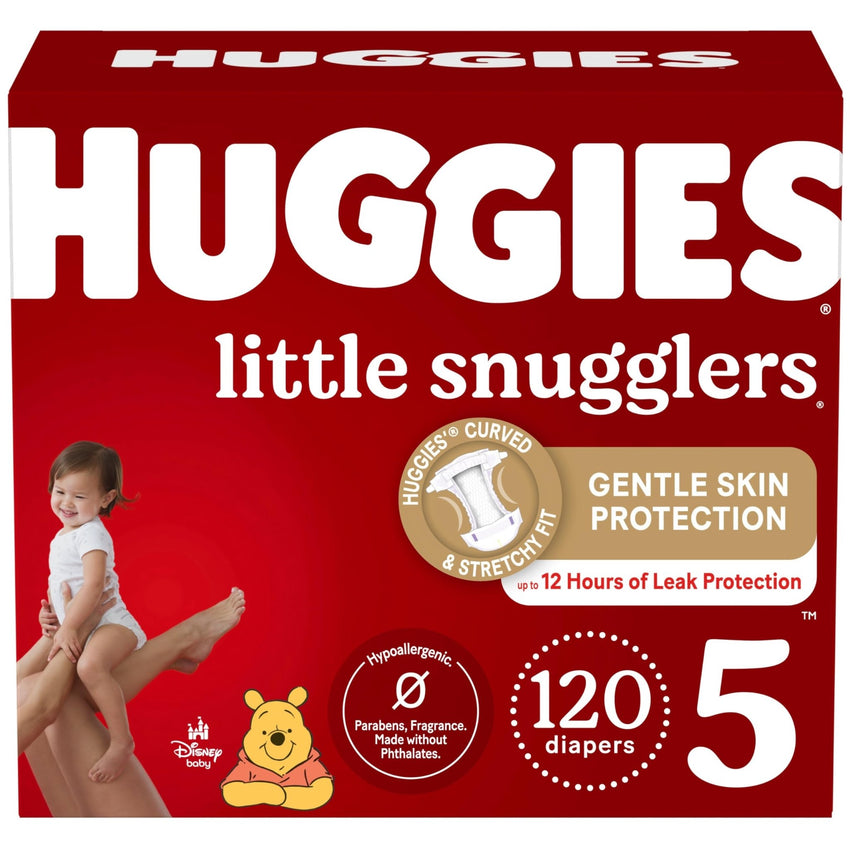 Huggies Size Newborn Diapers, Little Snugglers Baby Diapers, Size Newborn (up to 10 lbs), 31 Count, Packaging May Vary - 7DAY'S