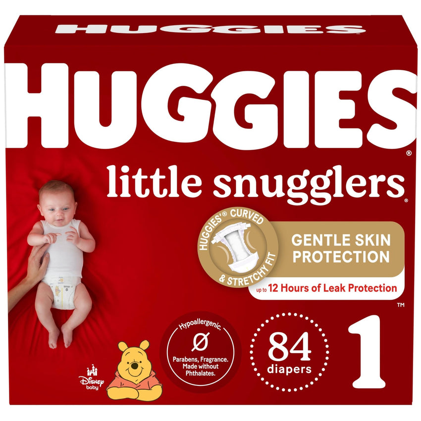 Huggies Size Newborn Diapers, Little Snugglers Baby Diapers, Size Newborn (up to 10 lbs), 31 Count, Packaging May Vary - 7DAY'S