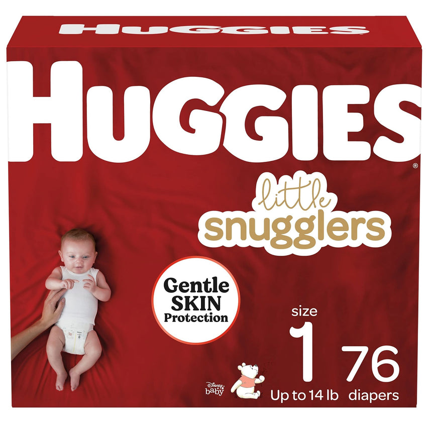 Huggies Size Newborn Diapers, Little Snugglers Baby Diapers, Size Newborn (up to 10 lbs), 31 Count, Packaging May Vary - 7DAY'S