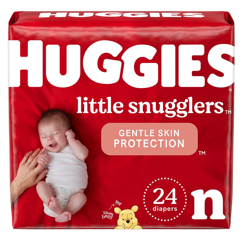 Huggies Size Newborn Diapers, Little Snugglers Baby Diapers, Size Newborn (up to 10 lbs), 31 Count, Packaging May Vary - 7DAY'S