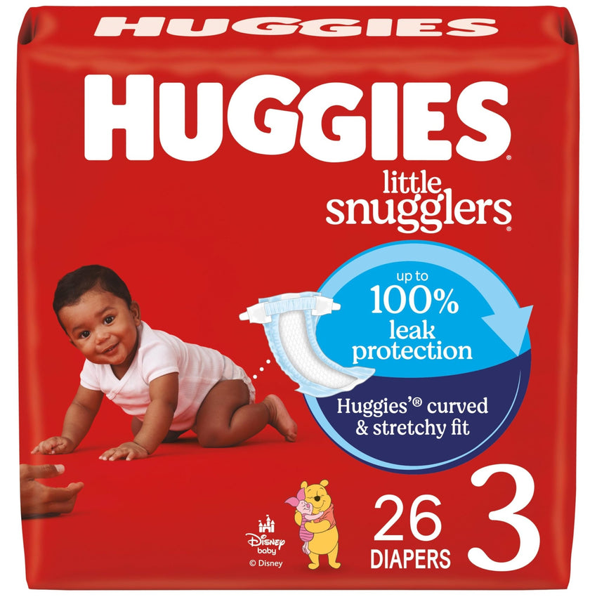Huggies Size Newborn Diapers, Little Snugglers Baby Diapers, Size Newborn (up to 10 lbs), 31 Count, Packaging May Vary - 7DAY'S