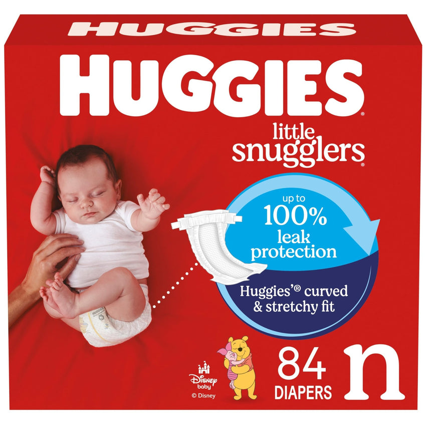 Huggies Size Newborn Diapers, Little Snugglers Baby Diapers, Size Newborn (up to 10 lbs), 31 Count, Packaging May Vary - 7DAY'S