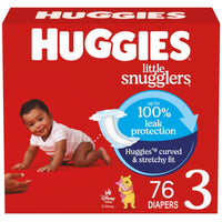 Huggies Size Newborn Diapers, Little Snugglers Baby Diapers, Size Newborn (up to 10 lbs), 31 Count, Packaging May Vary - 7DAY'S
