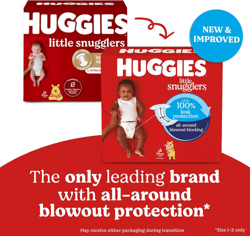 Huggies Size Newborn Diapers, Little Snugglers Baby Diapers, Size Newborn (up to 10 lbs), 31 Count, Packaging May Vary - 7DAY'S