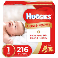 Huggies Size Newborn Diapers, Little Snugglers Baby Diapers, Size Newborn (up to 10 lbs), 31 Count, Packaging May Vary - 7DAY'S