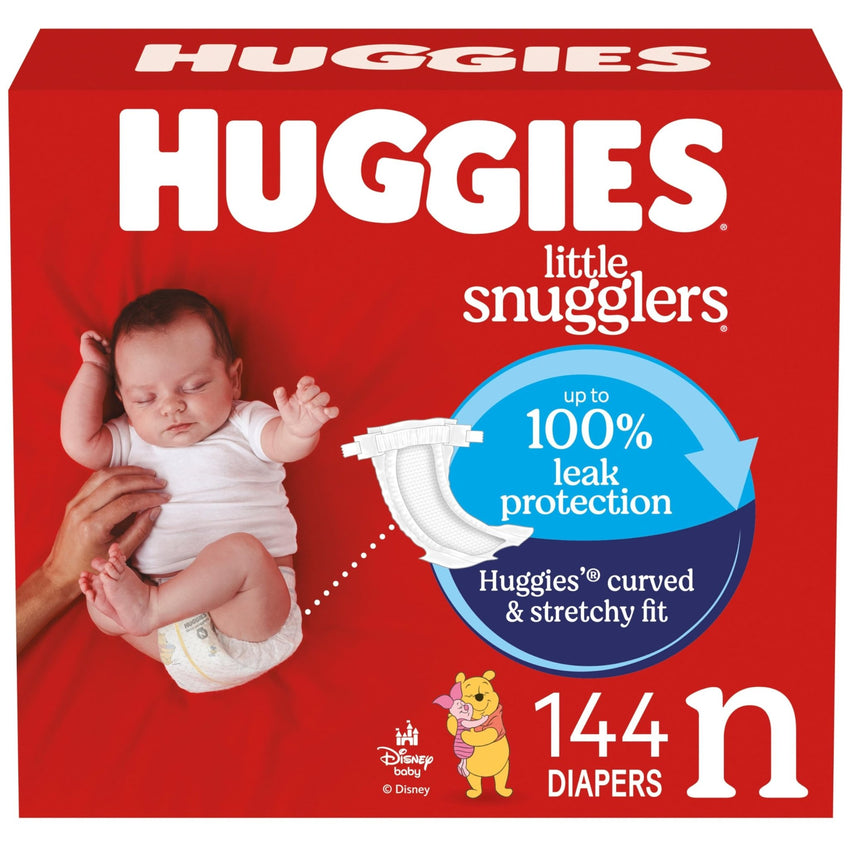 Huggies Size Newborn Diapers, Little Snugglers Baby Diapers, Size Newborn (up to 10 lbs), 31 Count, Packaging May Vary - 7DAY'S