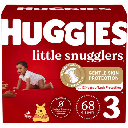 Huggies Size Newborn Diapers, Little Snugglers Baby Diapers, Size Newborn (up to 10 lbs), 31 Count, Packaging May Vary - 7DAY'S