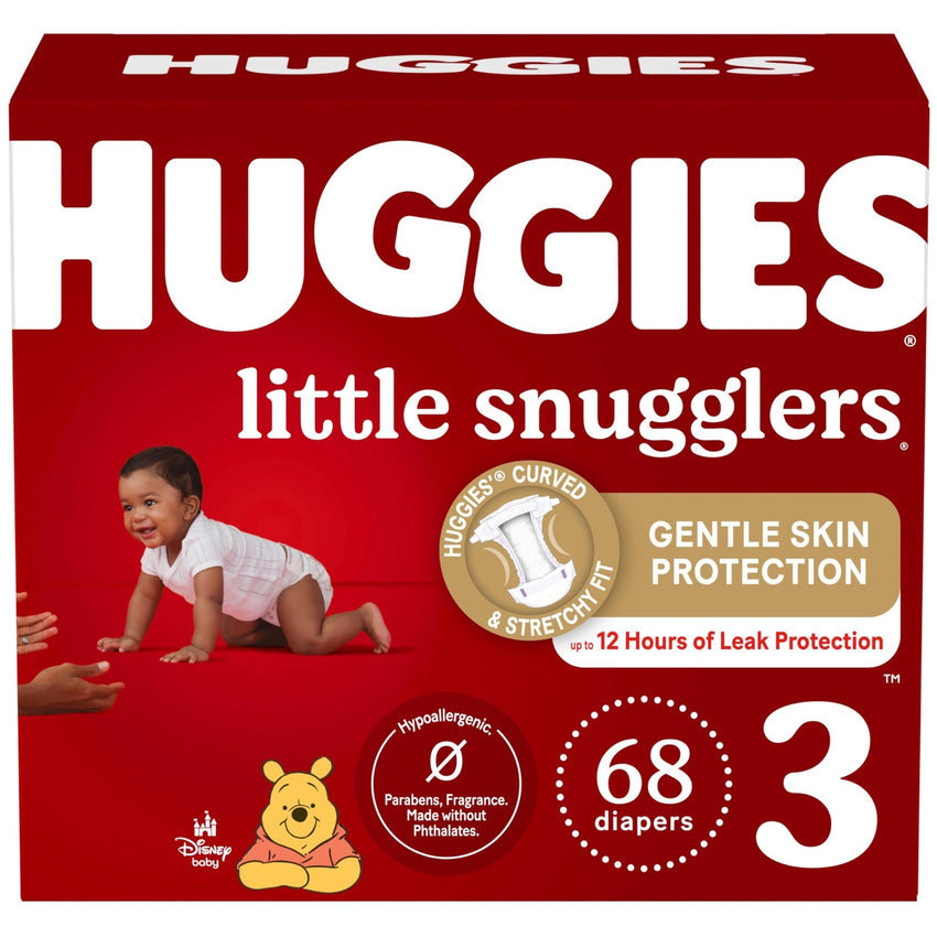 Huggies Size Newborn Diapers, Little Snugglers Baby Diapers, Size Newborn (up to 10 lbs), 31 Count, Packaging May Vary - 7DAY'S