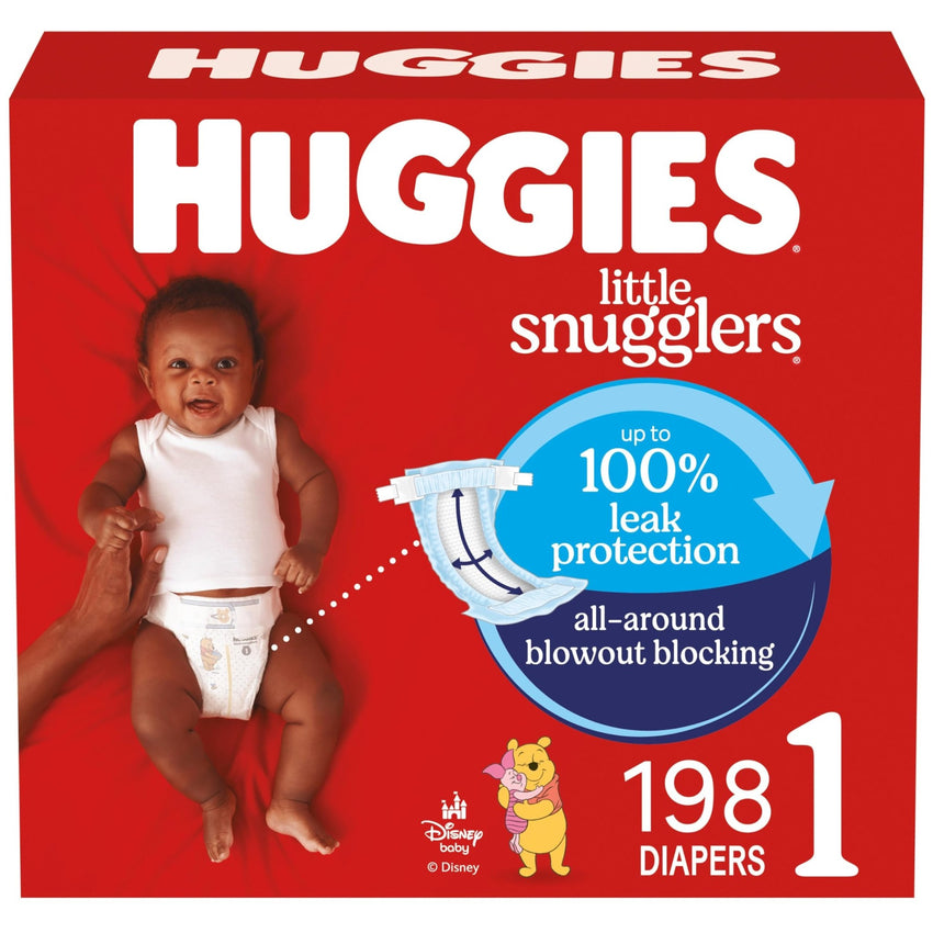 Huggies Size Newborn Diapers, Little Snugglers Baby Diapers, Size Newborn (up to 10 lbs), 31 Count, Packaging May Vary - 7DAY'S