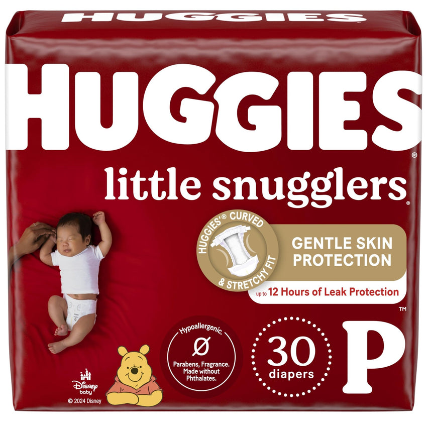 Huggies Size Newborn Diapers, Little Snugglers Baby Diapers, Size Newborn (up to 10 lbs), 31 Count, Packaging May Vary - 7DAY'S