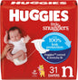 Huggies Size Newborn Diapers, Little Snugglers Baby Diapers, Size Newborn (up to 10 lbs), 31 Count, Packaging May Vary - 7DAY'S