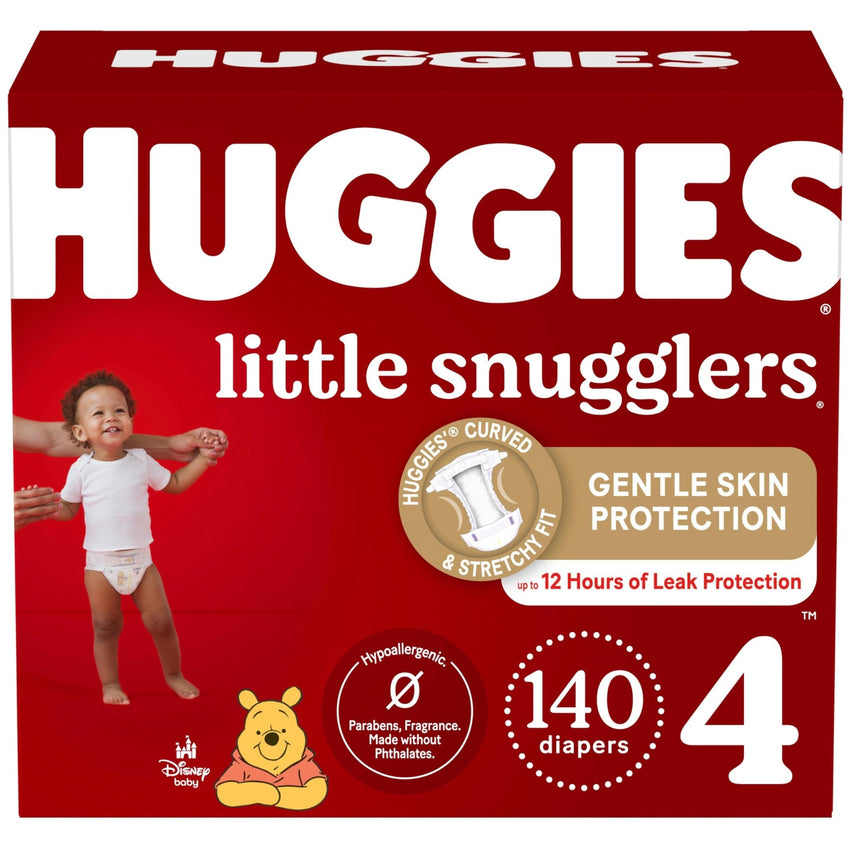Huggies Size Newborn Diapers, Little Snugglers Baby Diapers, Size Newborn (up to 10 lbs), 31 Count, Packaging May Vary - 7DAY'S