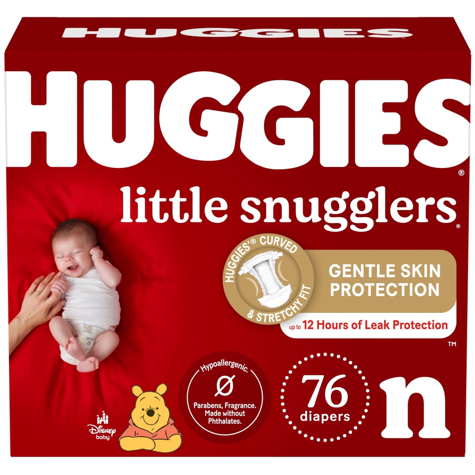 Huggies Size Newborn Diapers, Little Snugglers Baby Diapers, Size Newborn (up to 10 lbs), 31 Count, Packaging May Vary - 7DAY'S