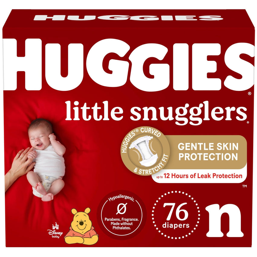 Huggies Size Newborn Diapers, Little Snugglers Baby Diapers, Size Newborn (up to 10 lbs), 31 Count, Packaging May Vary - 7DAY'S