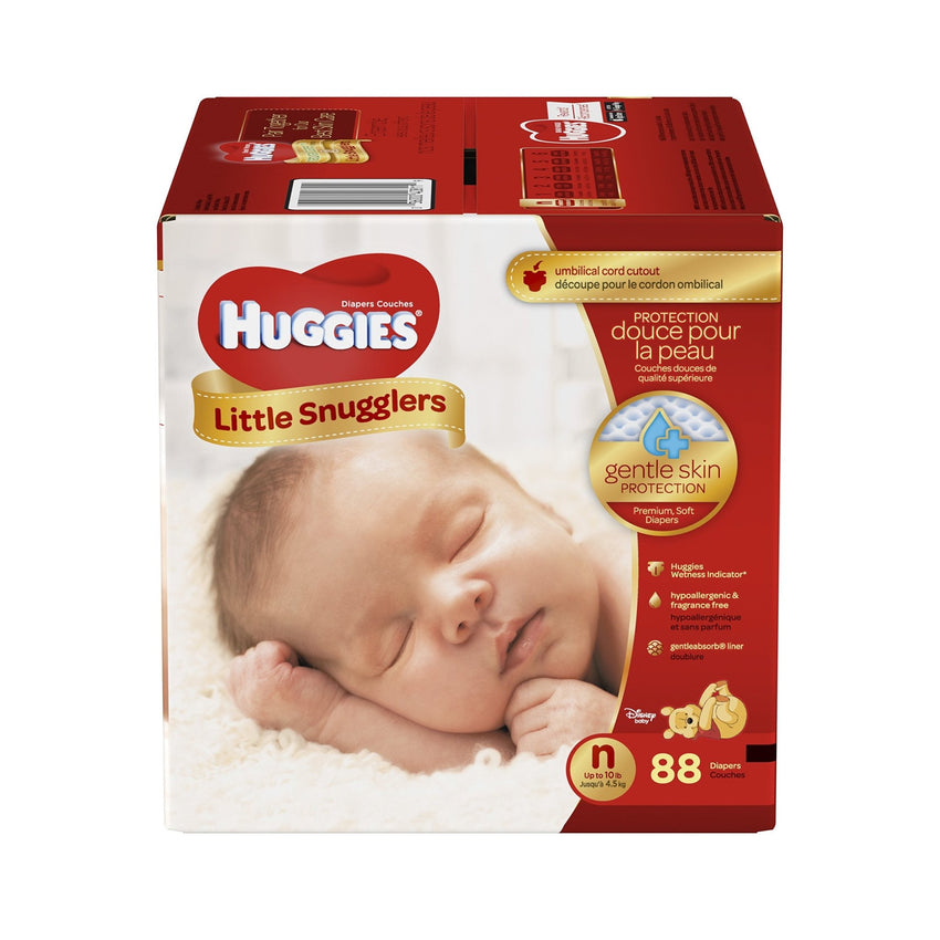 Huggies Size Newborn Diapers, Little Snugglers Baby Diapers, Size Newborn (up to 10 lbs), 31 Count, Packaging May Vary - 7DAY'S