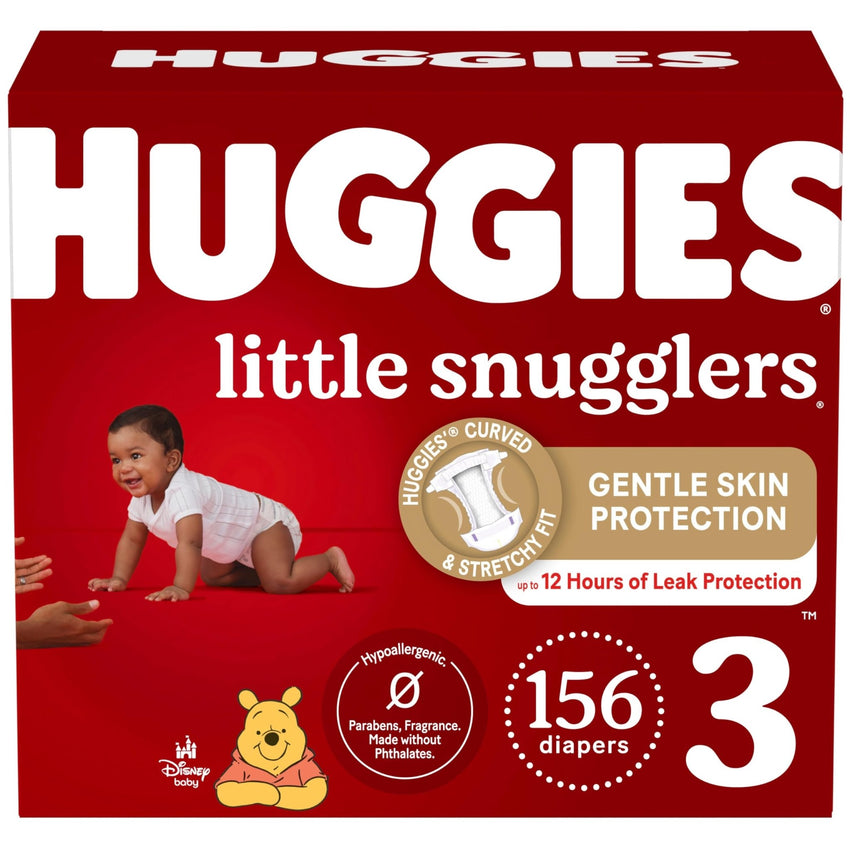 Huggies Size Newborn Diapers, Little Snugglers Baby Diapers, Size Newborn (up to 10 lbs), 31 Count, Packaging May Vary - 7DAY'S