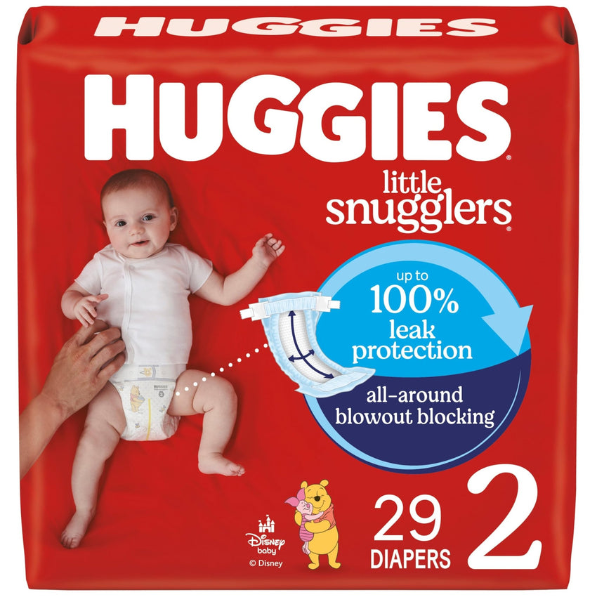 Huggies Size Newborn Diapers, Little Snugglers Baby Diapers, Size Newborn (up to 10 lbs), 31 Count, Packaging May Vary - 7DAY'S