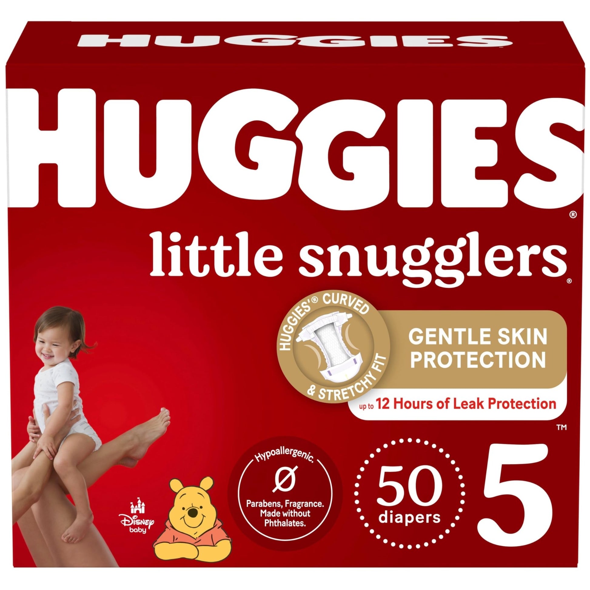 Huggies Size Newborn Diapers, Little Snugglers Baby Diapers, Size Newborn (up to 10 lbs), 31 Count, Packaging May Vary - 7DAY'S