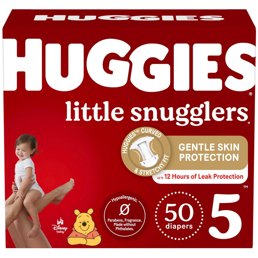 Huggies Size Newborn Diapers, Little Snugglers Baby Diapers, Size Newborn (up to 10 lbs), 31 Count, Packaging May Vary - 7DAY'S