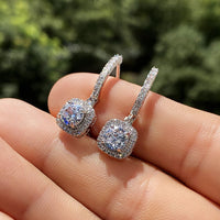 Huitan Luxury Bridal Wedding Engagement Drop Earrings with Cubic Zirconia Silver Color Elegant Women Accessories Fashion Jewelry - 7DAY'S