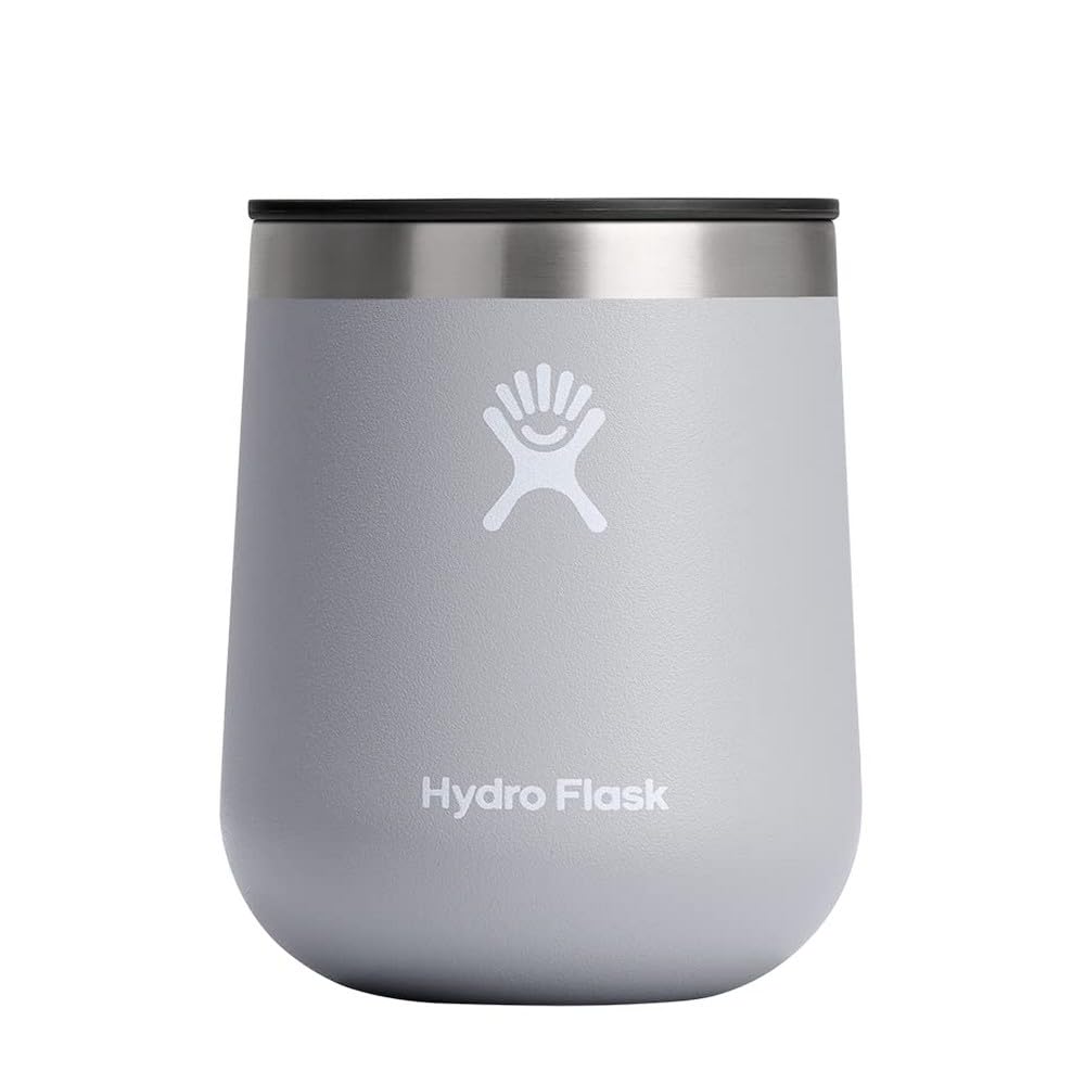 Hydro Flask 10 Oz Wine Glass - Ceramic Stemless Wine Tumbler - Unbreakable with Lid in Trillium Pink - 7DAY'S