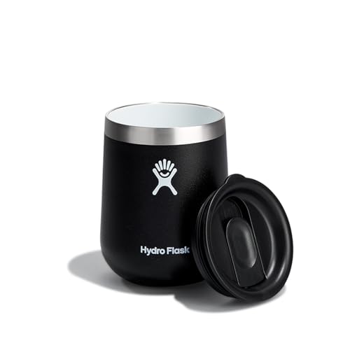 Hydro Flask 10 Oz Wine Glass - Ceramic Stemless Wine Tumbler - Unbreakable with Lid in Trillium Pink - 7DAY'S