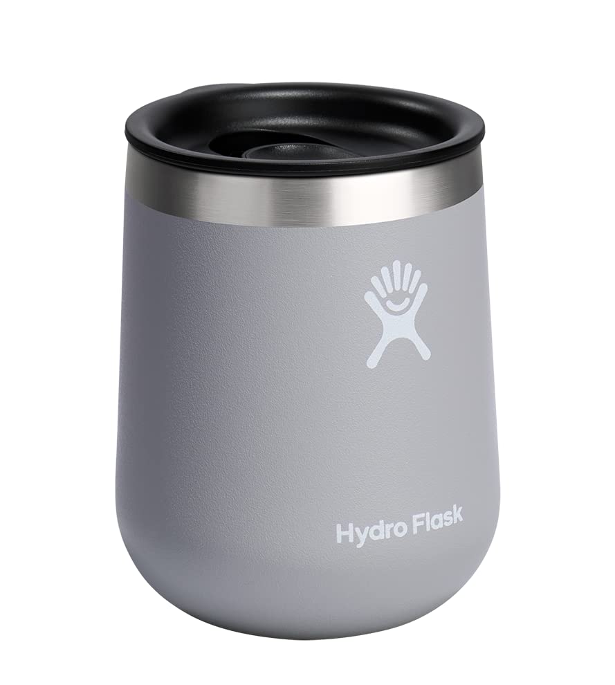 Hydro Flask 10 Oz Wine Glass - Ceramic Stemless Wine Tumbler - Unbreakable with Lid in Trillium Pink - 7DAY'S