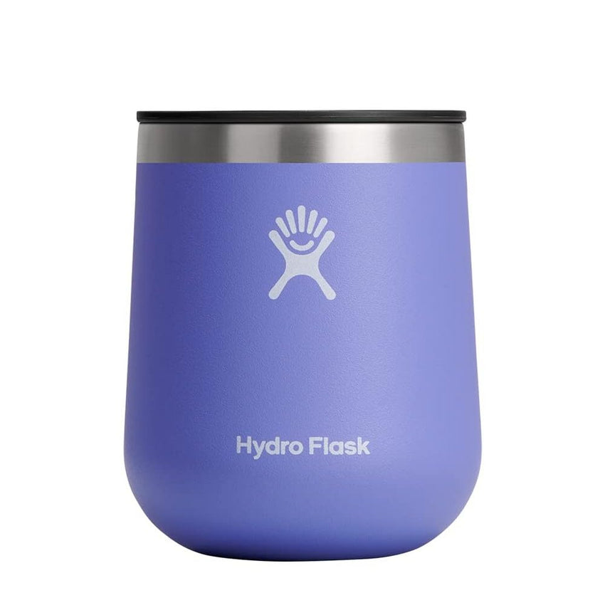 Hydro Flask 10 Oz Wine Glass - Ceramic Stemless Wine Tumbler - Unbreakable with Lid in Trillium Pink - 7DAY'S