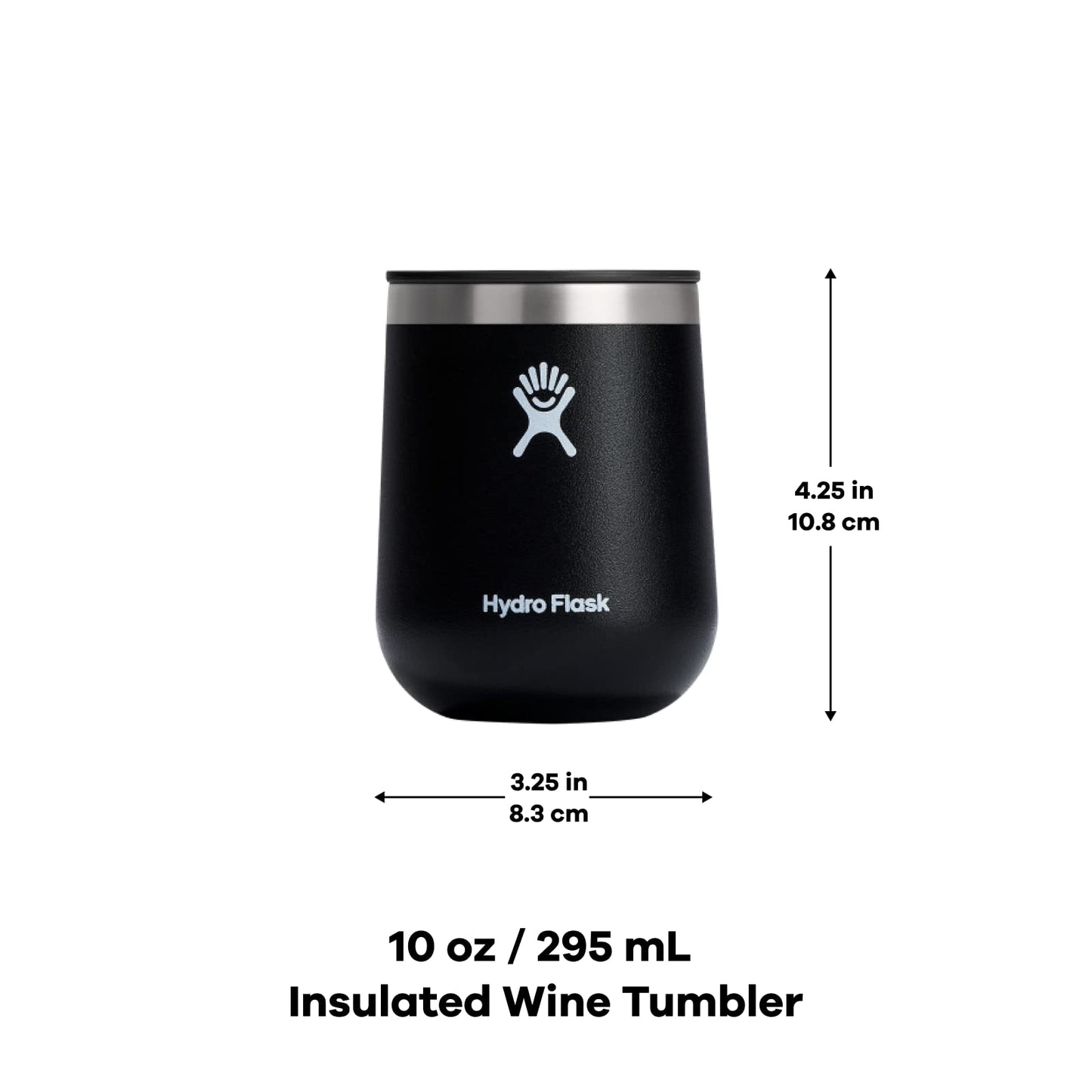 Hydro Flask 10 Oz Wine Glass - Ceramic Stemless Wine Tumbler - Unbreakable with Lid in Trillium Pink - 7DAY'S