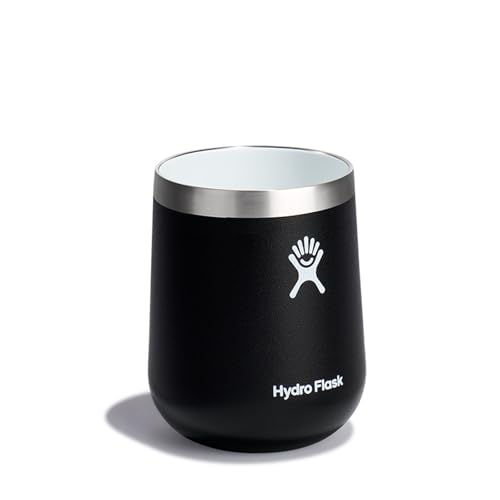Hydro Flask 10 Oz Wine Glass - Ceramic Stemless Wine Tumbler - Unbreakable with Lid in Trillium Pink - 7DAY'S